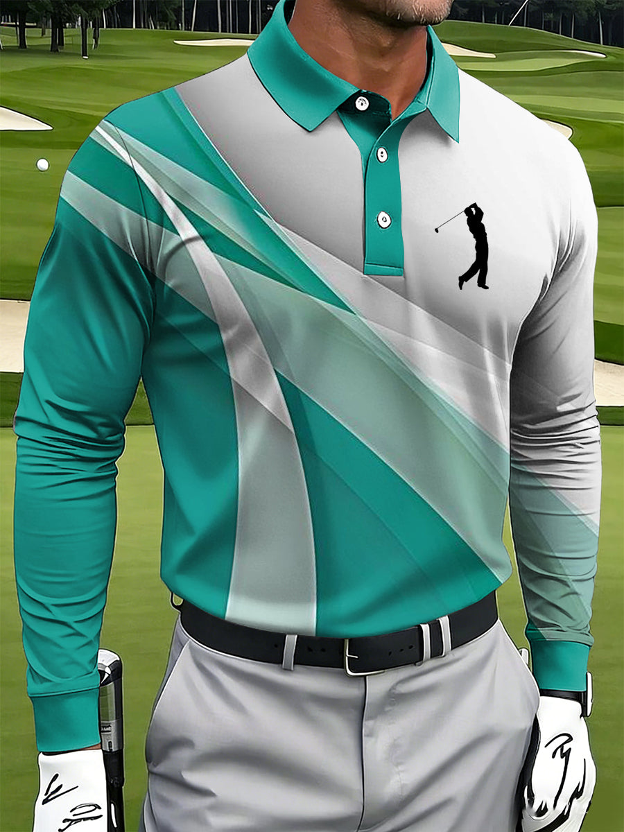 Men's Business-style Long-Sleeved Polo Shirt
