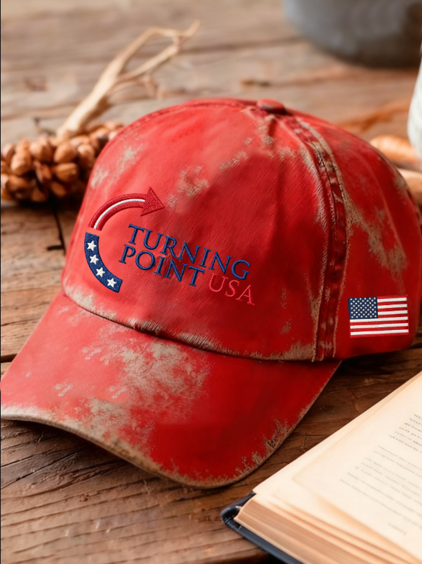 Unisex Charlie Kirk Turning Point USA Trump Commemorative Print Hat