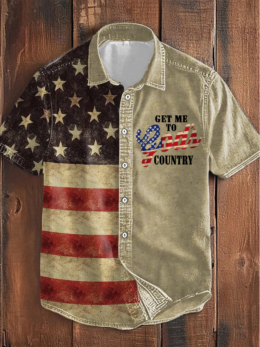 Men's Get Me To God’s Country Short-sleeved Shirt