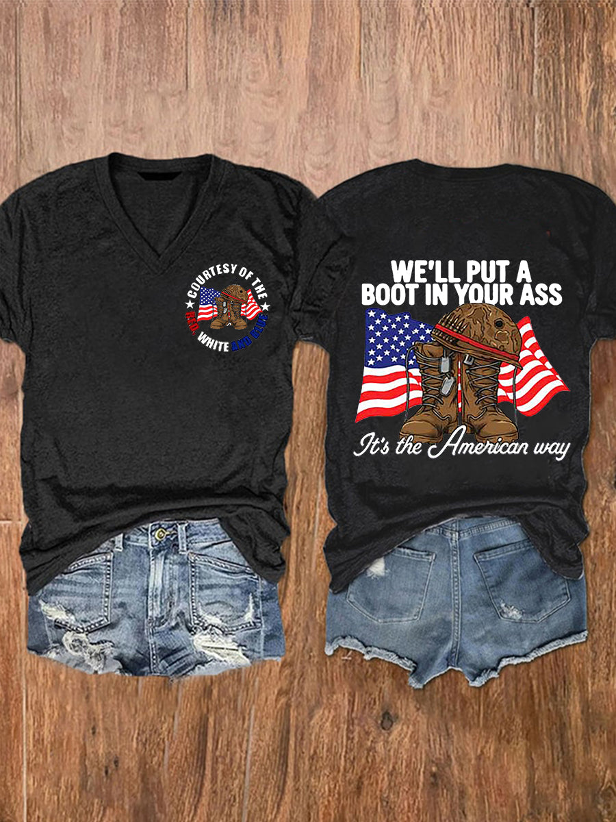 Women's We'll Put A Boot In Your Ass Short Sleeve T-Shirt