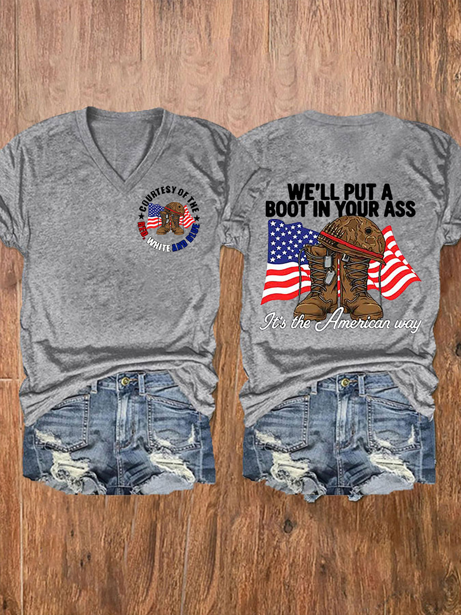 Women's We'll Put A Boot In Your Ass Short Sleeve T-Shirt