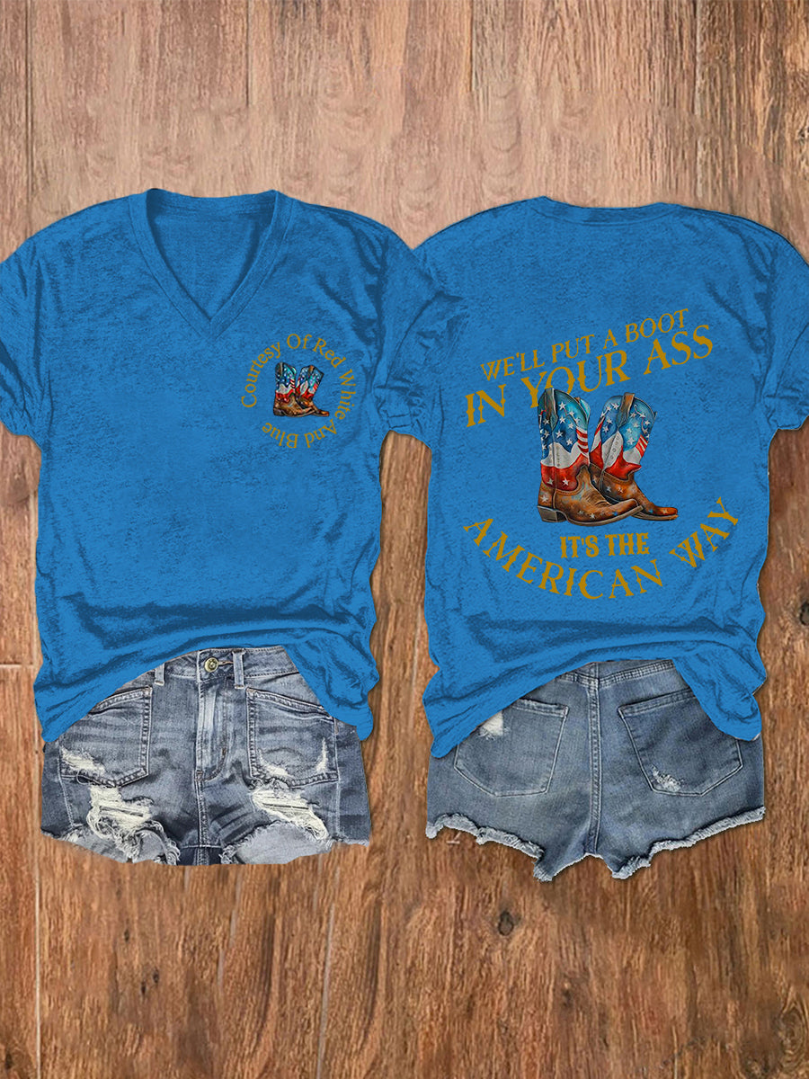 Women's We'll Put A Boot In Your Ass Short Sleeve T-Shirt