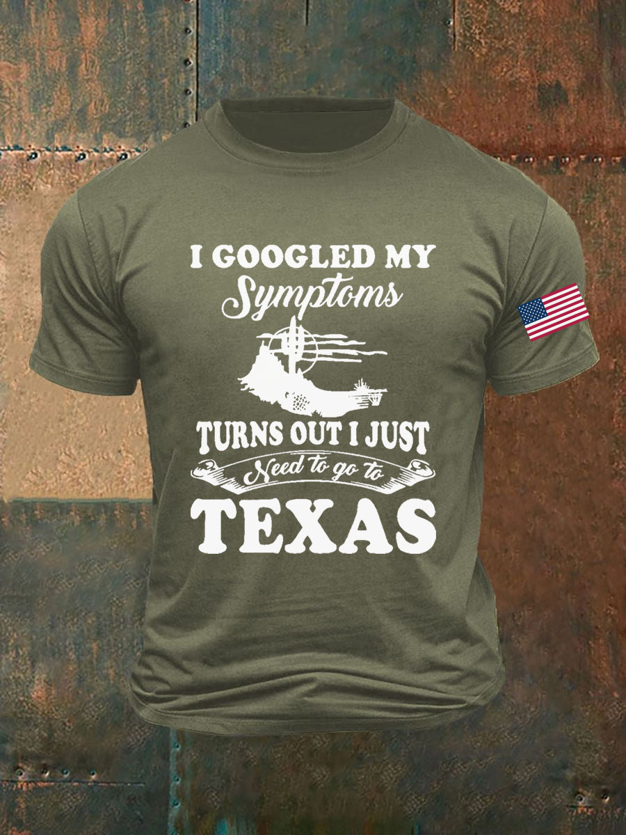 Men's Texas Country Music Printed T-shirt