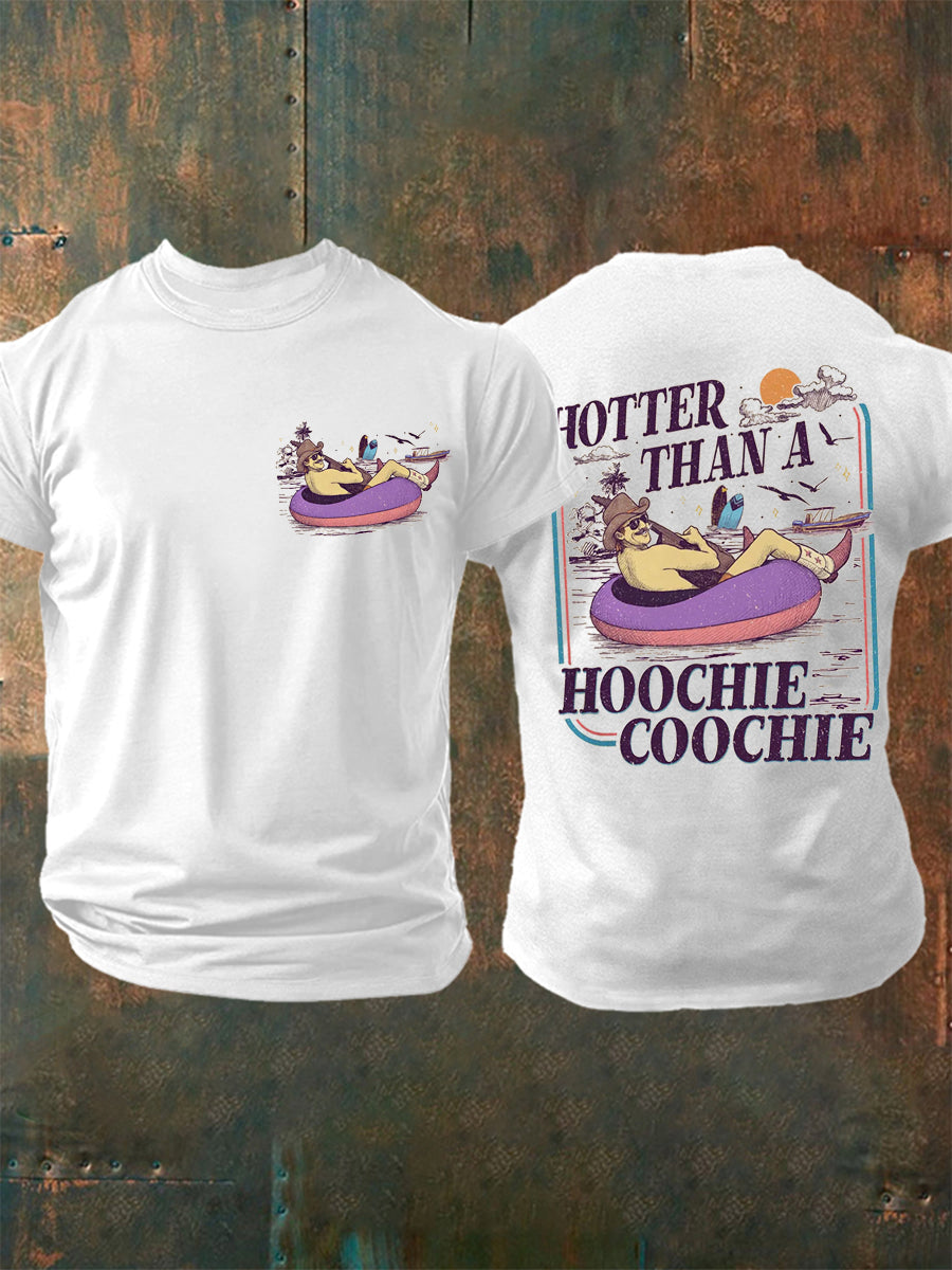 Men's Vintage Hotter Than A Hoochie Coochie Casual Tee