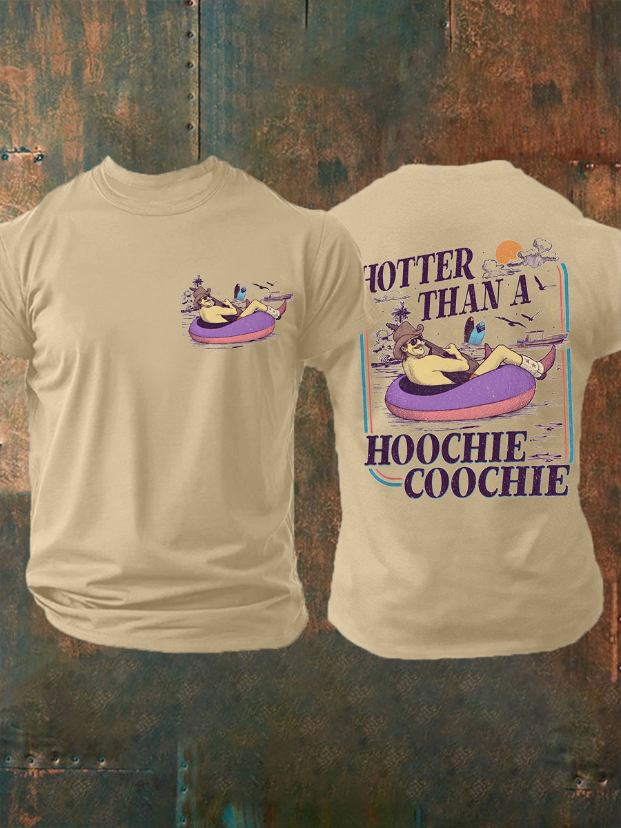 Men's Vintage Hotter Than A Hoochie Coochie Casual Tee