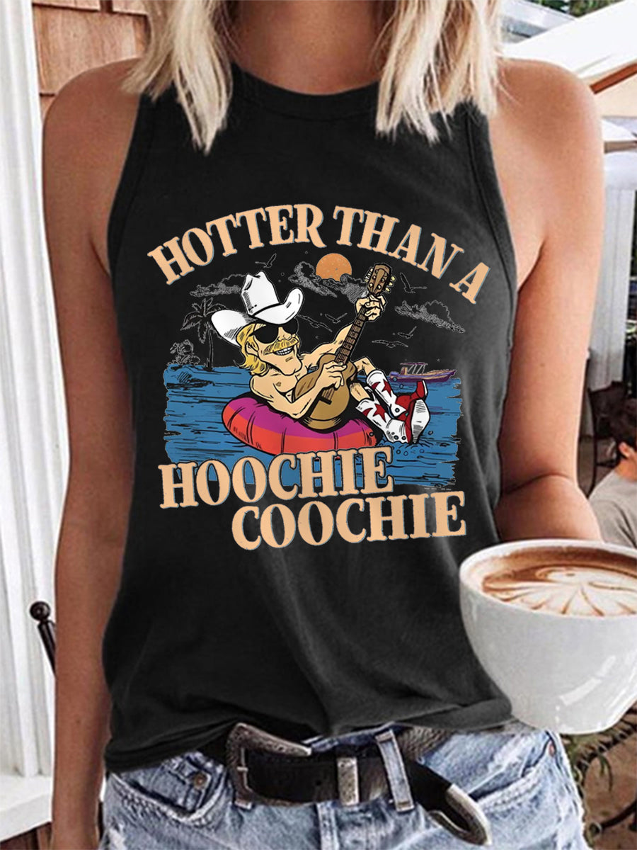 Women's Hotter Than A Hoochie Coochie Summer Beach Relaxation Casual Vest