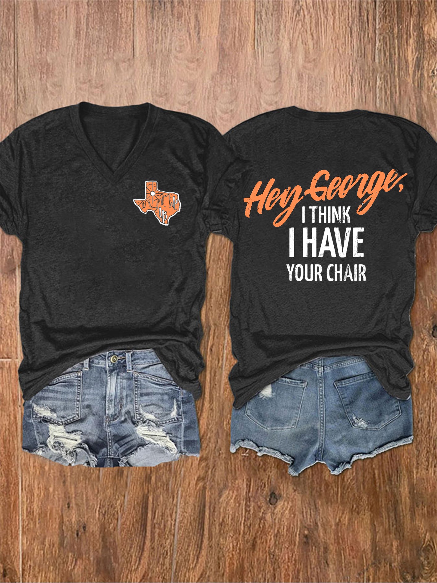 Women's Country Music Printed V-neck T-shirt