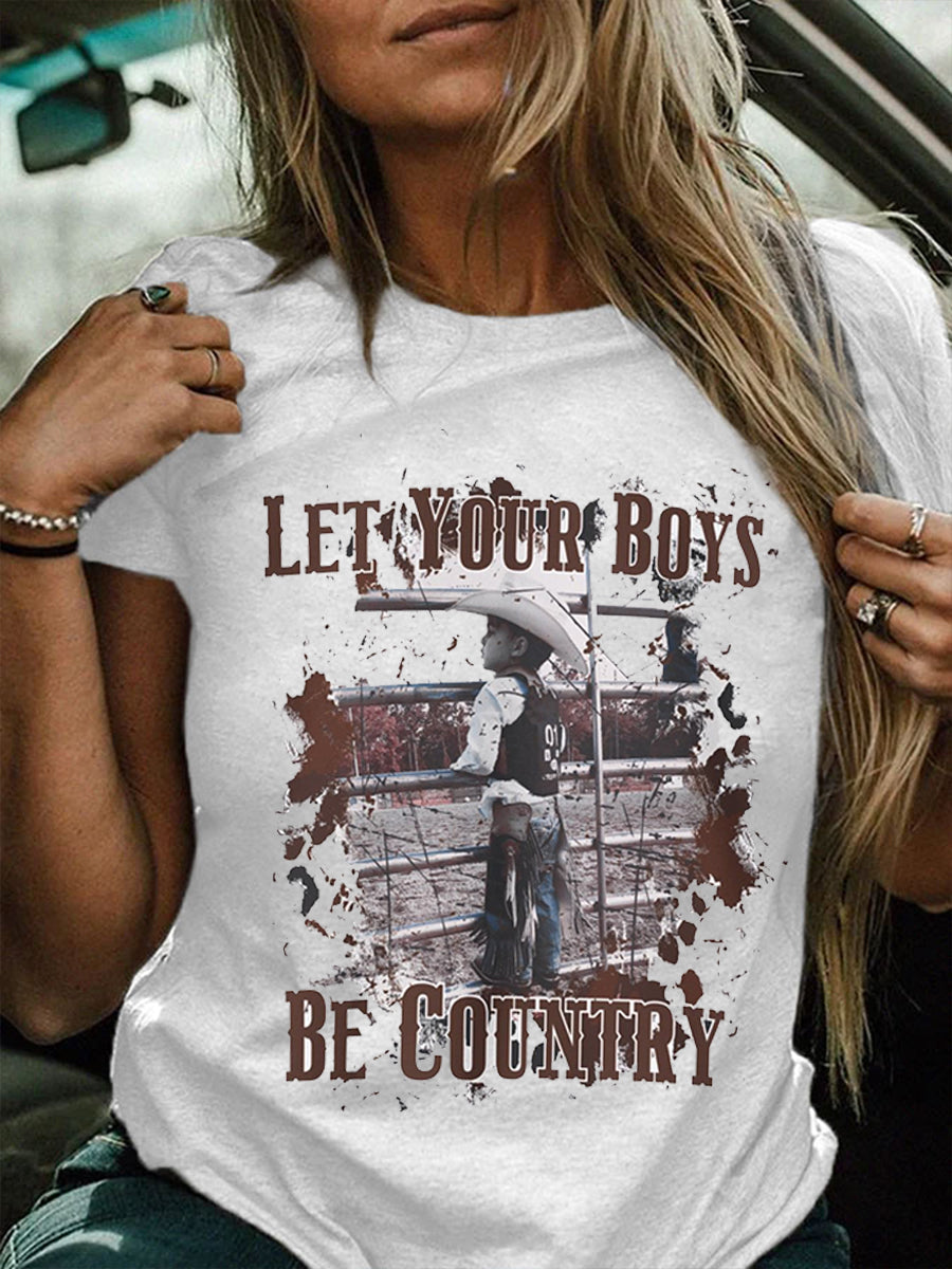 Women's Let Your Boys Be Country Short Sleeve T-Shirt