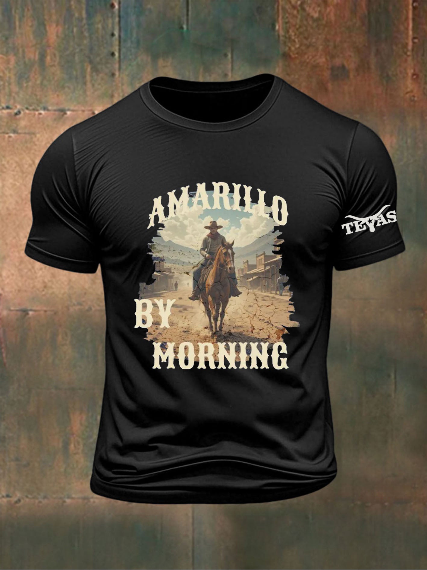 Men's Country Music Printed T-shirt
