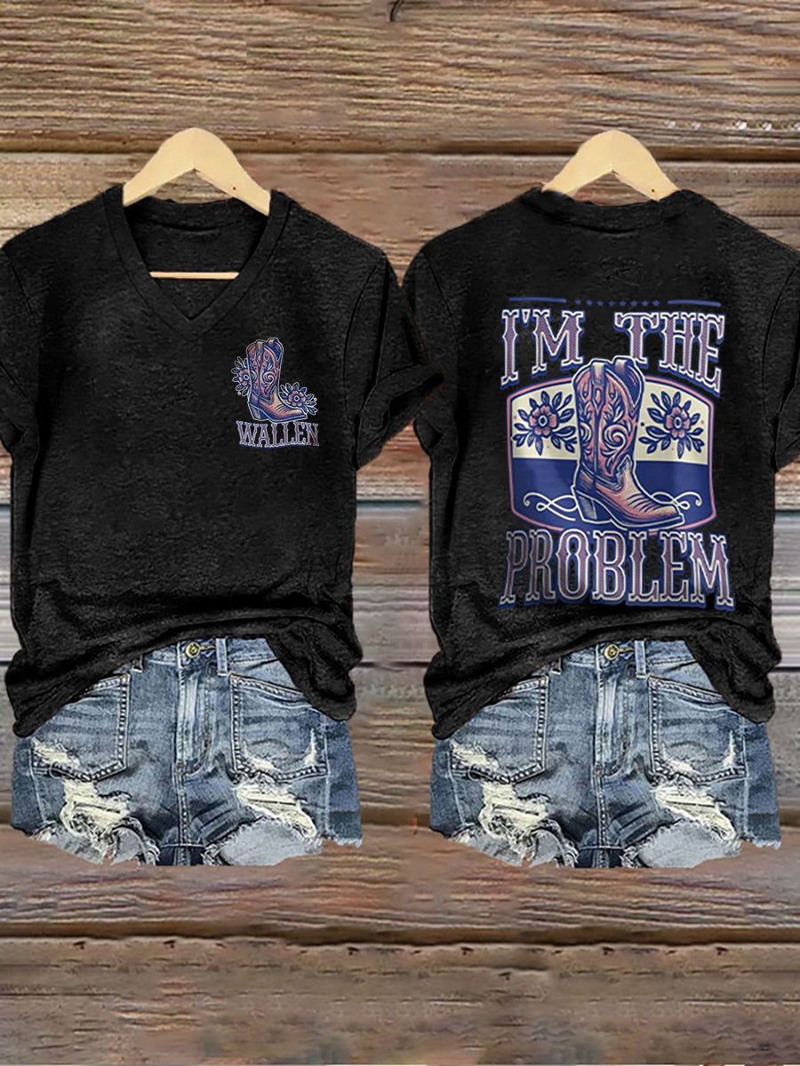 Women's Wallen I'm The Problem Printed Short Sleeve T-Shirt