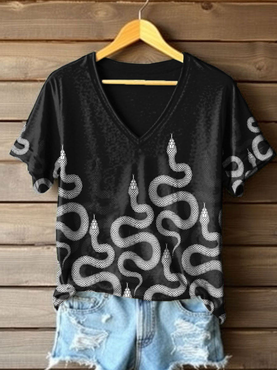 Women's Snake Album Printed T-shirt