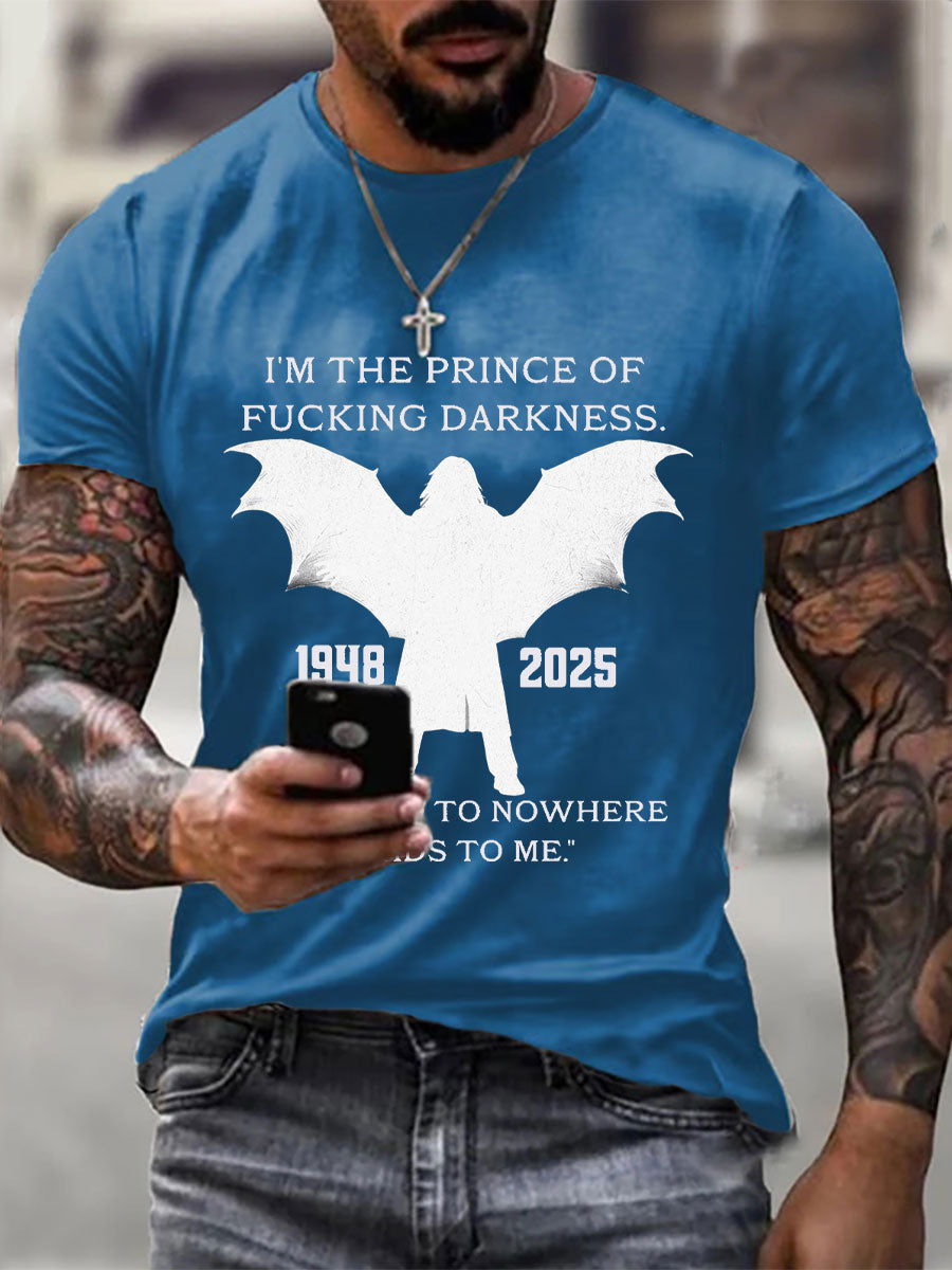 Men's Prince of Darkness Printed Casual T-Shirt