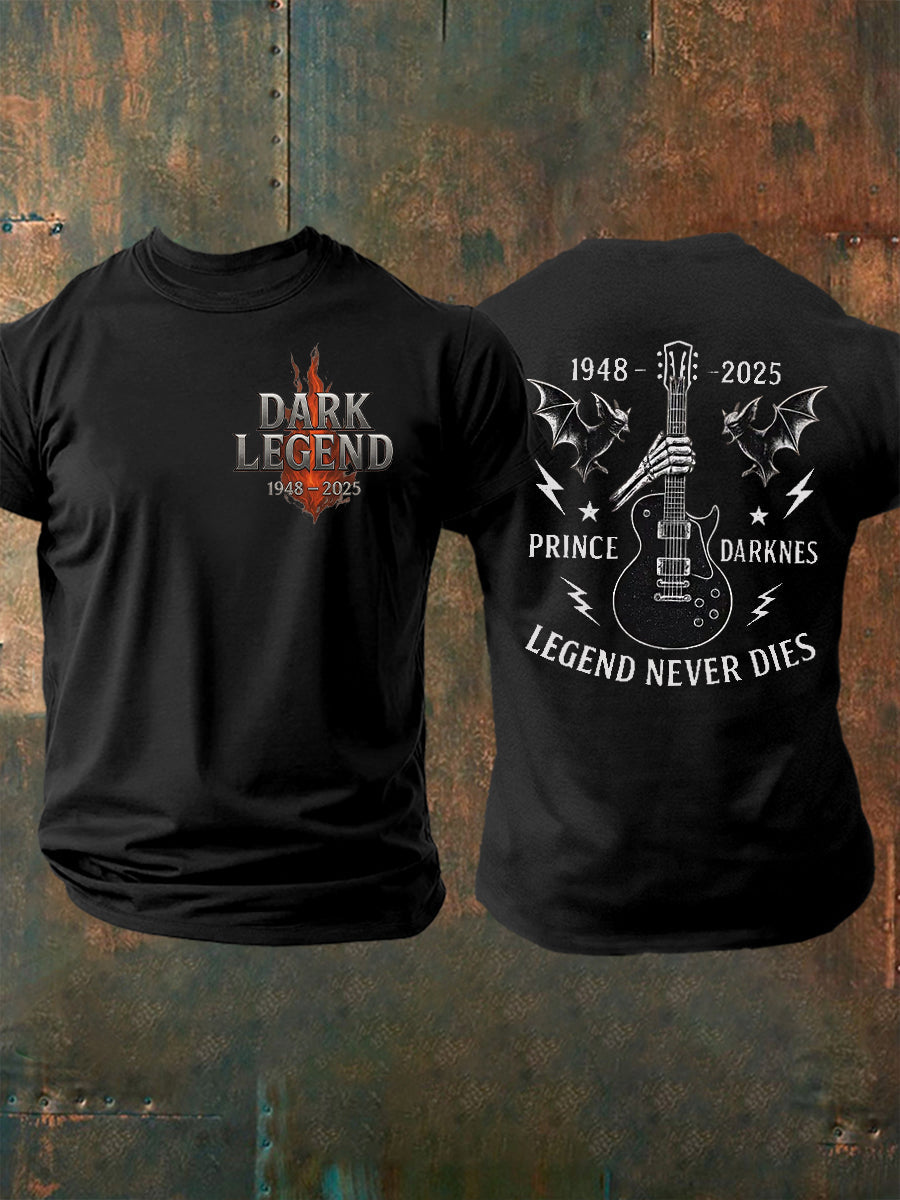 Men's Prince Of Darkness Forever Rip Legend Memorial Short Sleeve Tee