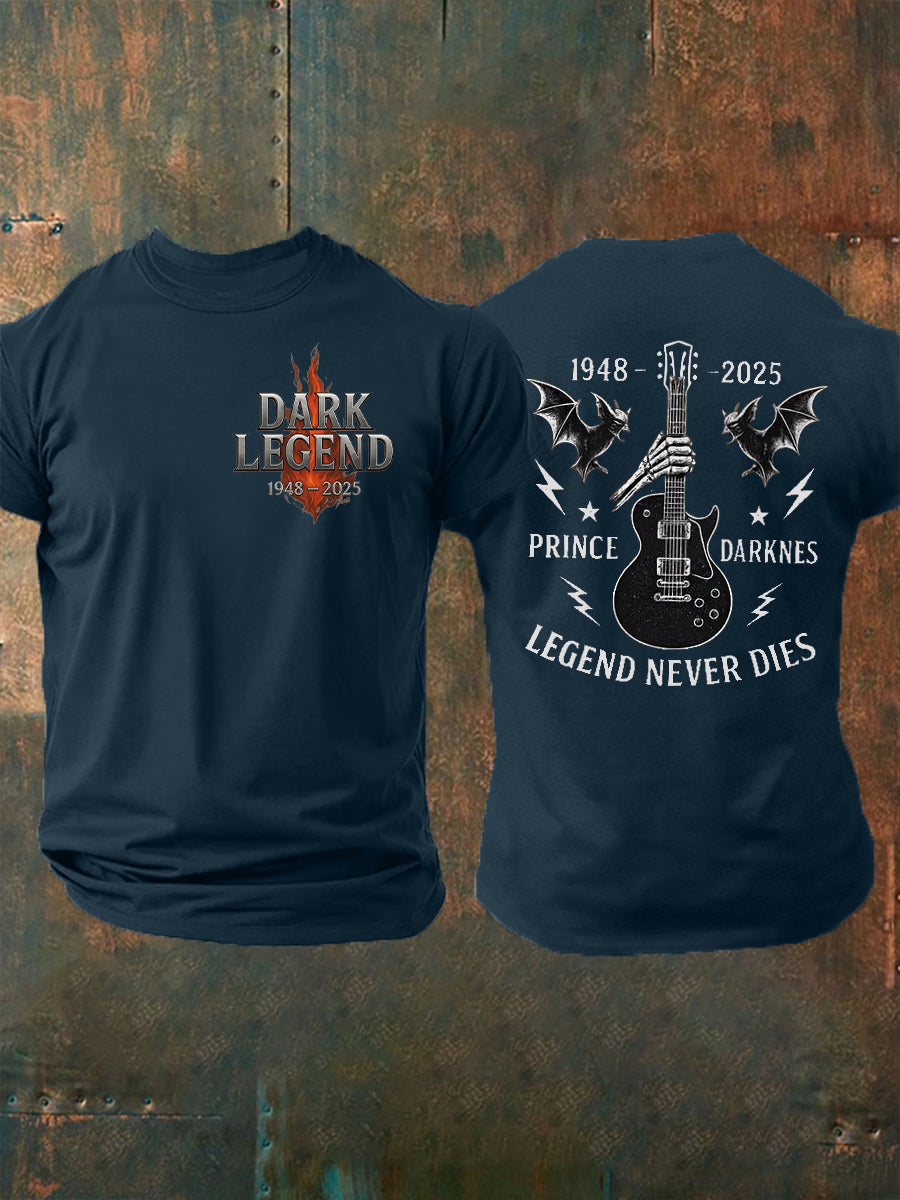 Men's Prince Of Darkness Forever Rip Legend Memorial Short Sleeve Tee