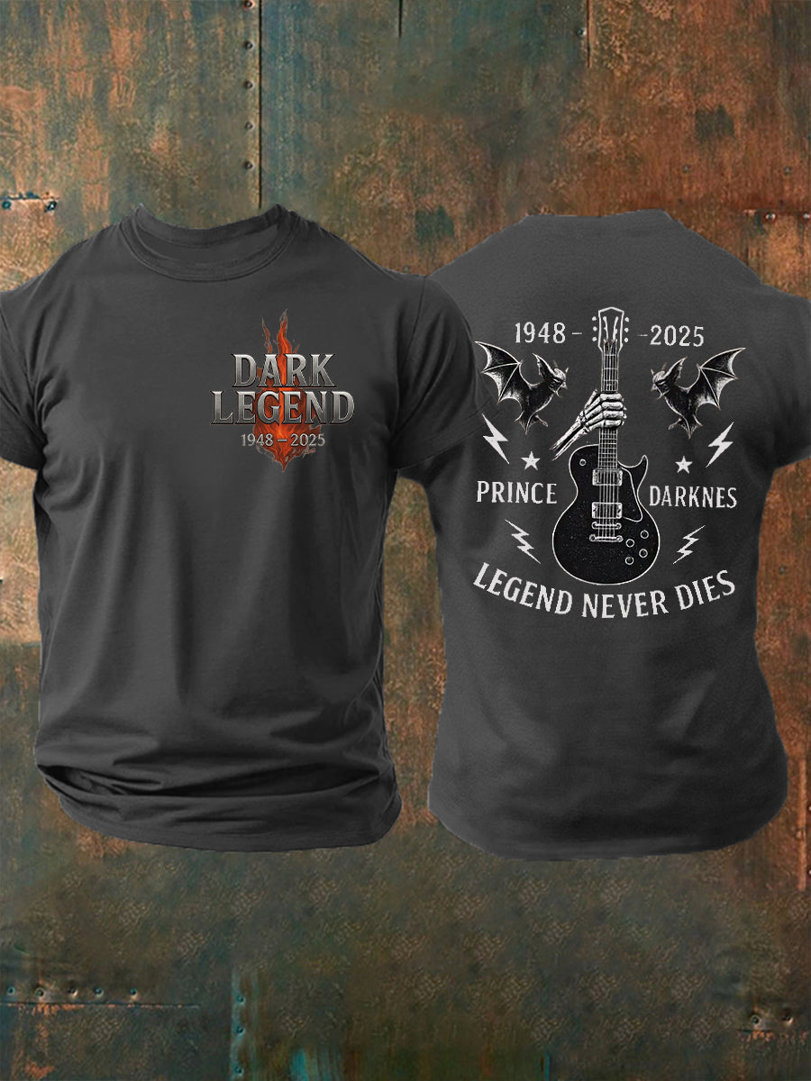 Men's Prince Of Darkness Forever Rip Legend Memorial Short Sleeve Tee