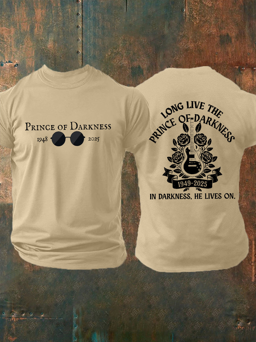 Men's Prince Of Darkness Forever Rip Legend Memorial Short Sleeve Tee