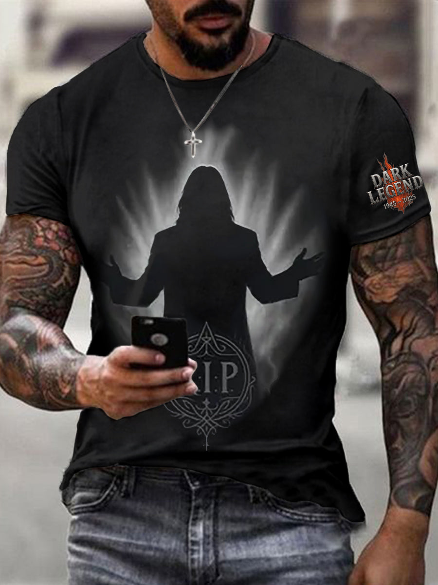 Men's Prince Of Darkness Forever Rip Legend Memorial Short Sleeve Tee