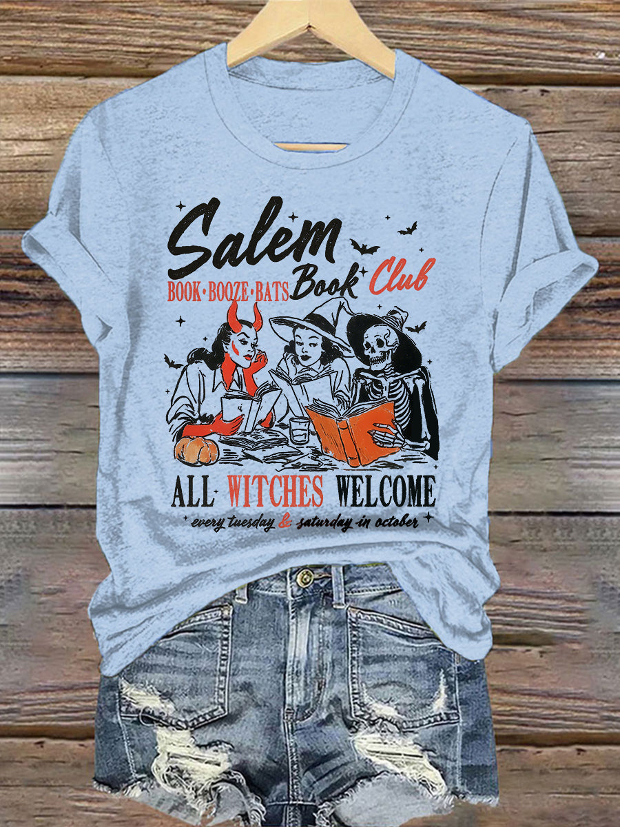 Women's Witches Salem Book Club Print T-Shirt