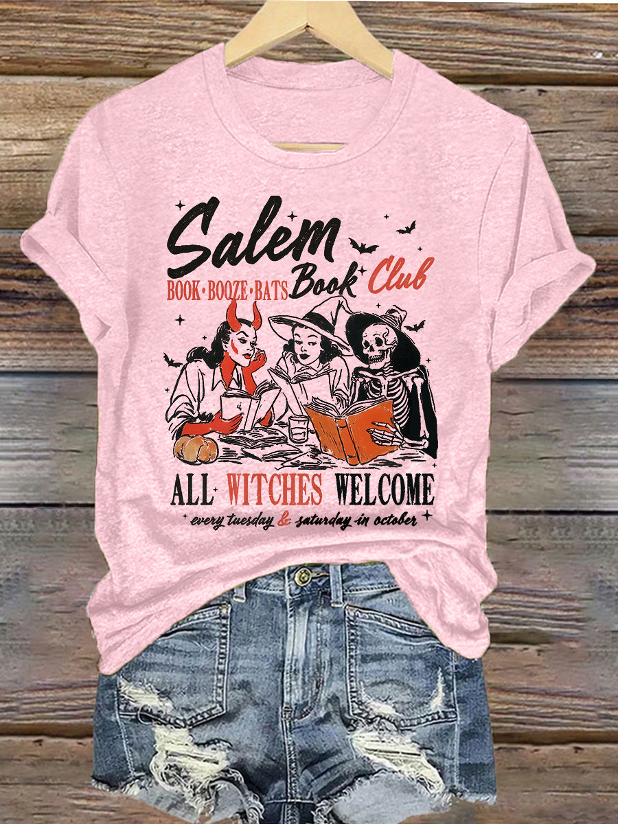 Women's Witches Salem Book Club Print T-Shirt