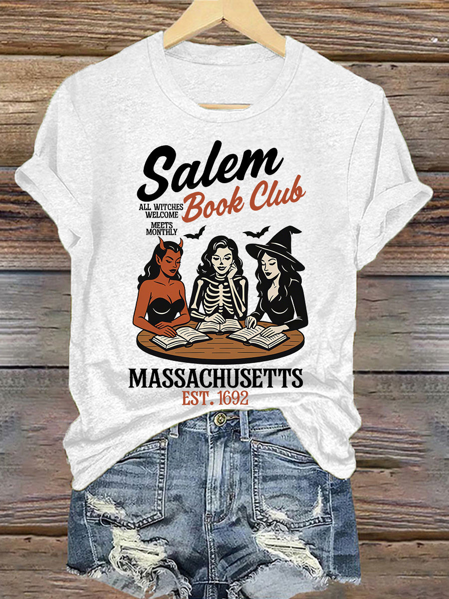 Women's Witches Salem Book Club Print T-Shirt