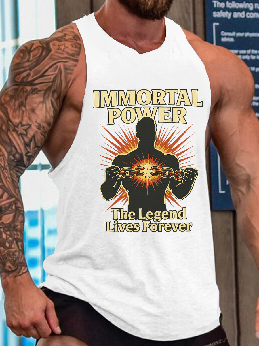 Men's Wrestling Legend Printed Tank Top