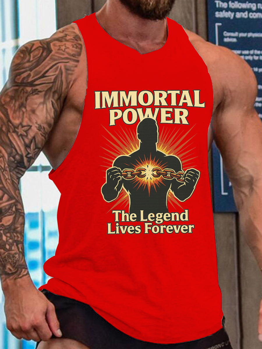 Men's Wrestling Legend Printed Tank Top