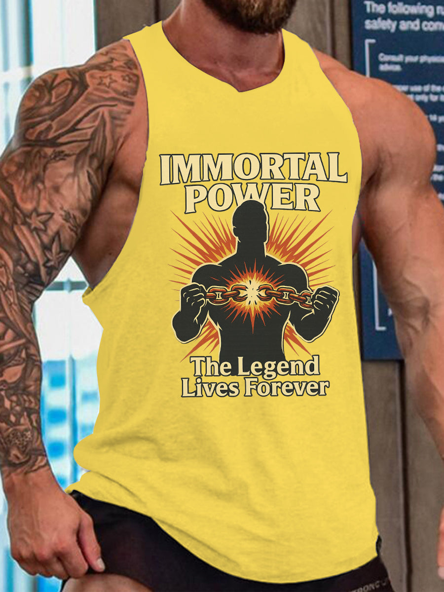Men's Wrestling Legend Printed Tank Top