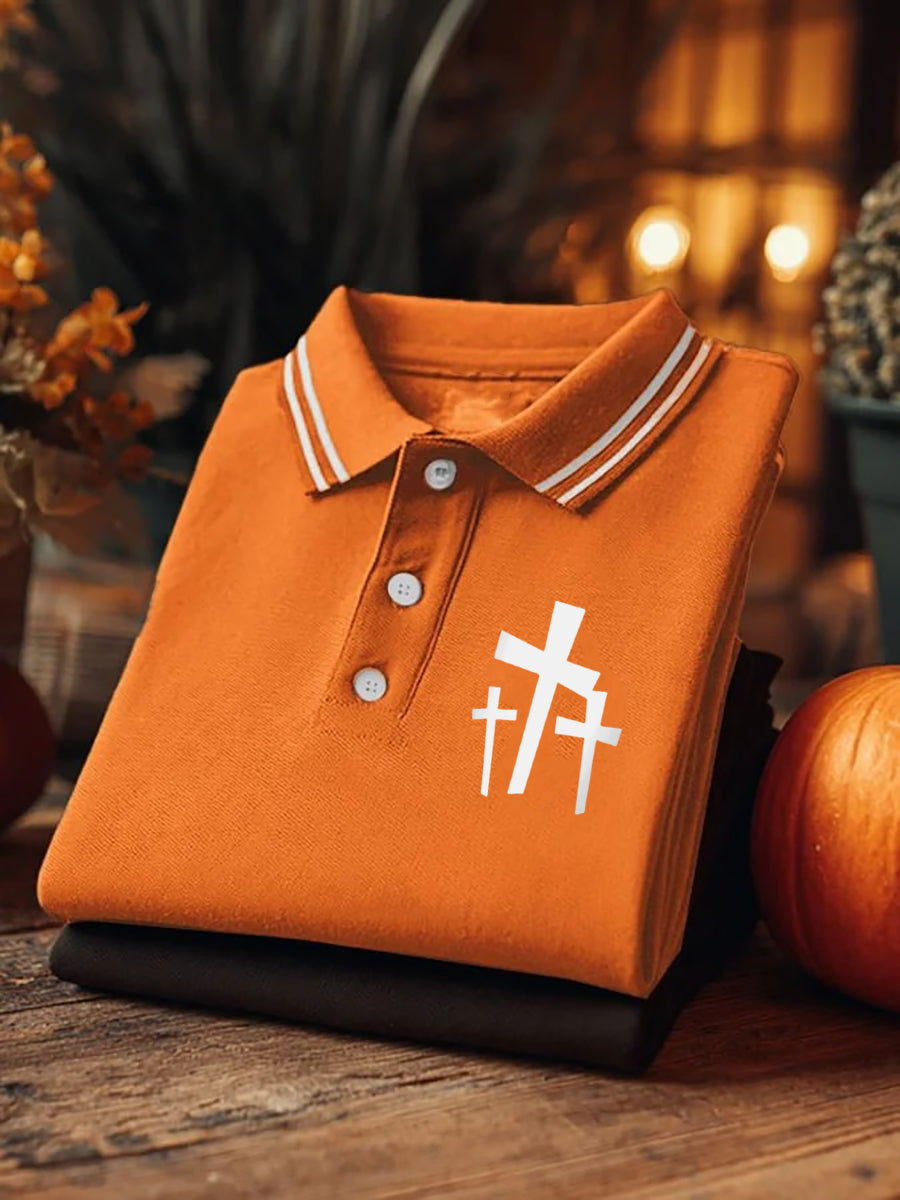 Men's Festival Faith Cross Print Casual Shirt