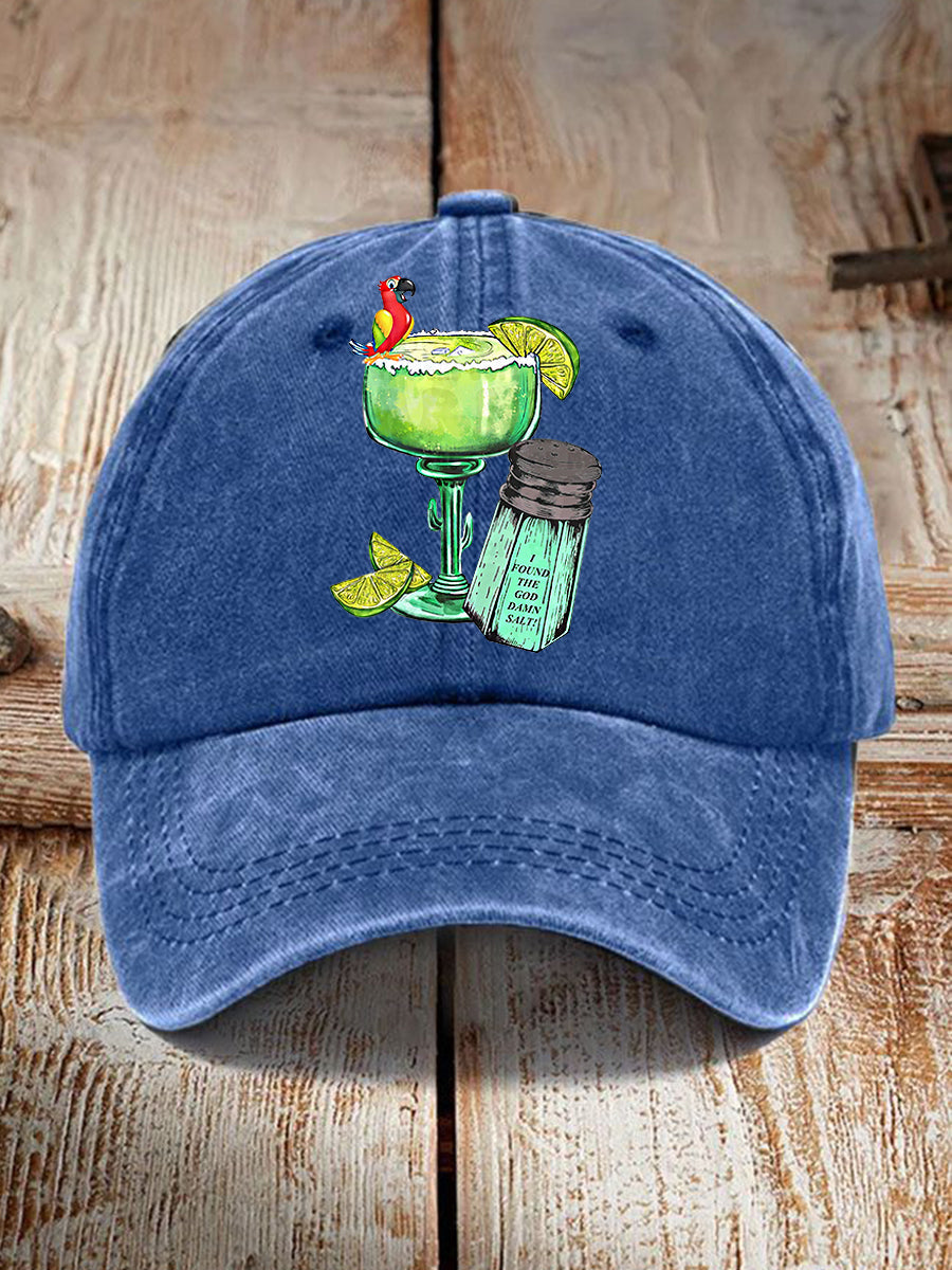 Unisex It's 5 O'clock Somewhere Parrot Print Hat