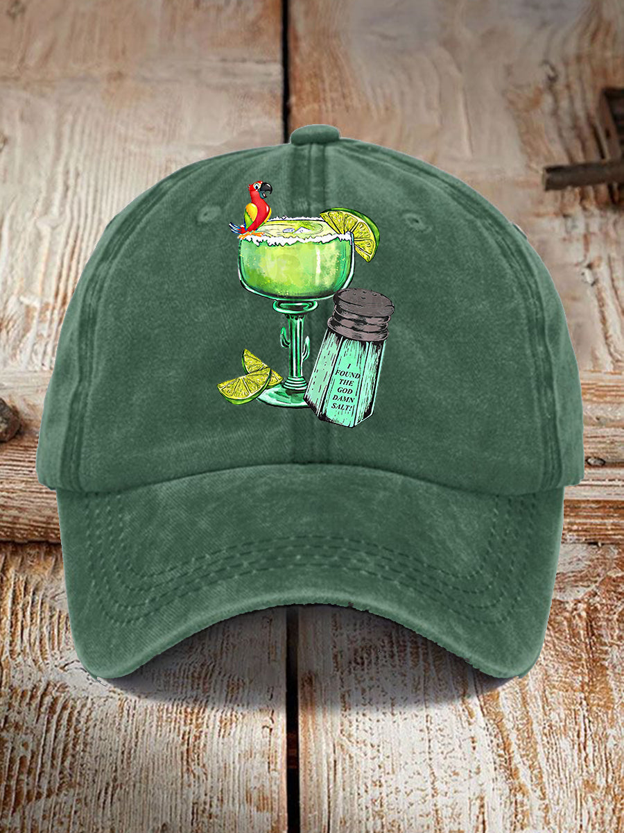 Unisex It's 5 O'clock Somewhere Parrot Print Hat