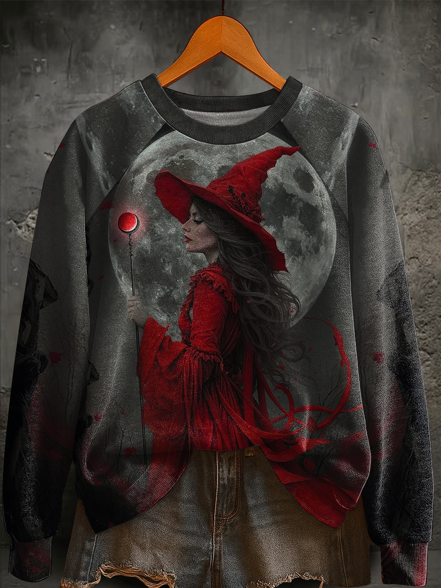 Women's Halloween raglan sleeve sweatshirt