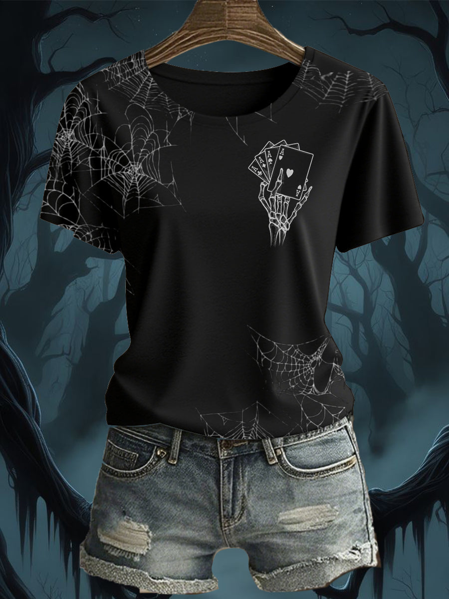 Women's Halloween Printed T-shirt