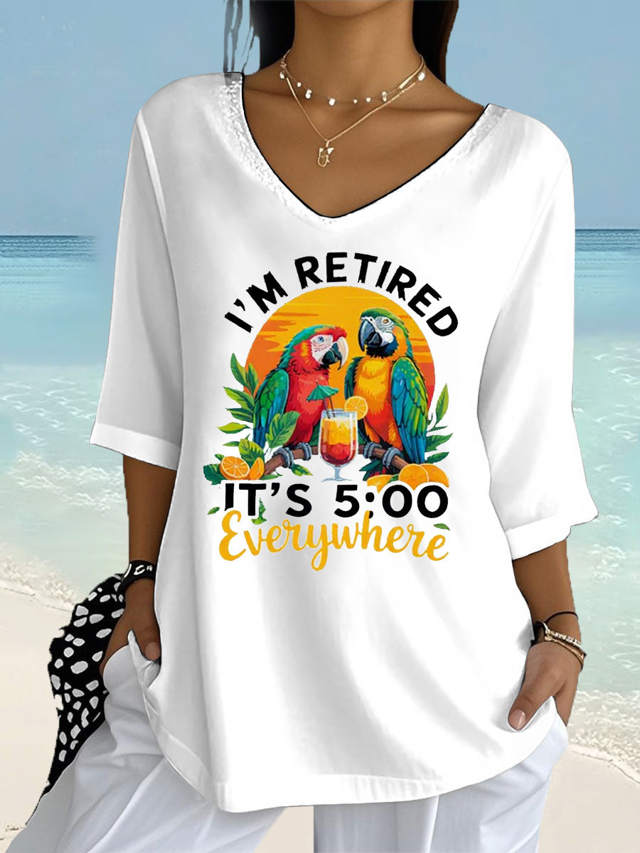 Women's Jimmy Buffett Day Long Sleeve Printed Shirt