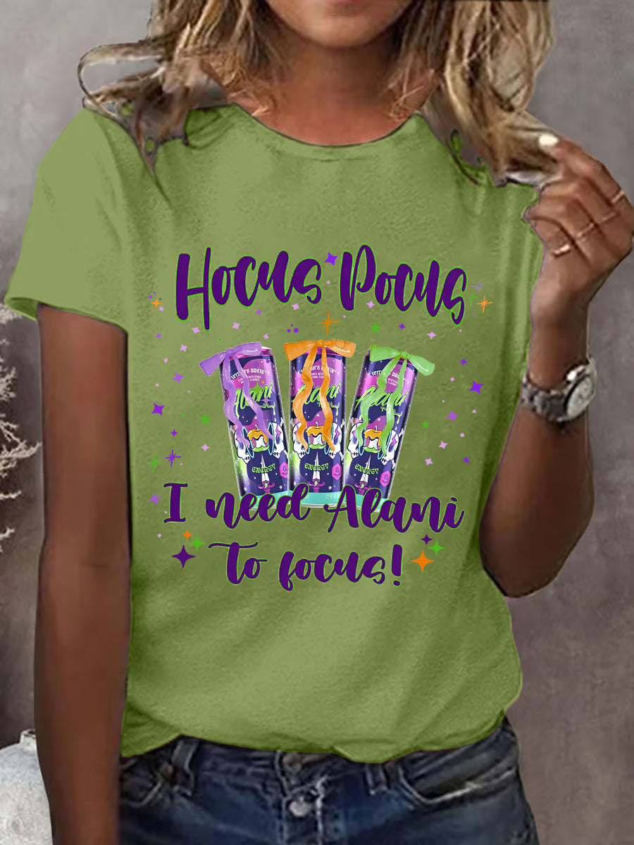 Women's Hocus Pocus I Need Alani To Focus Casual Tee