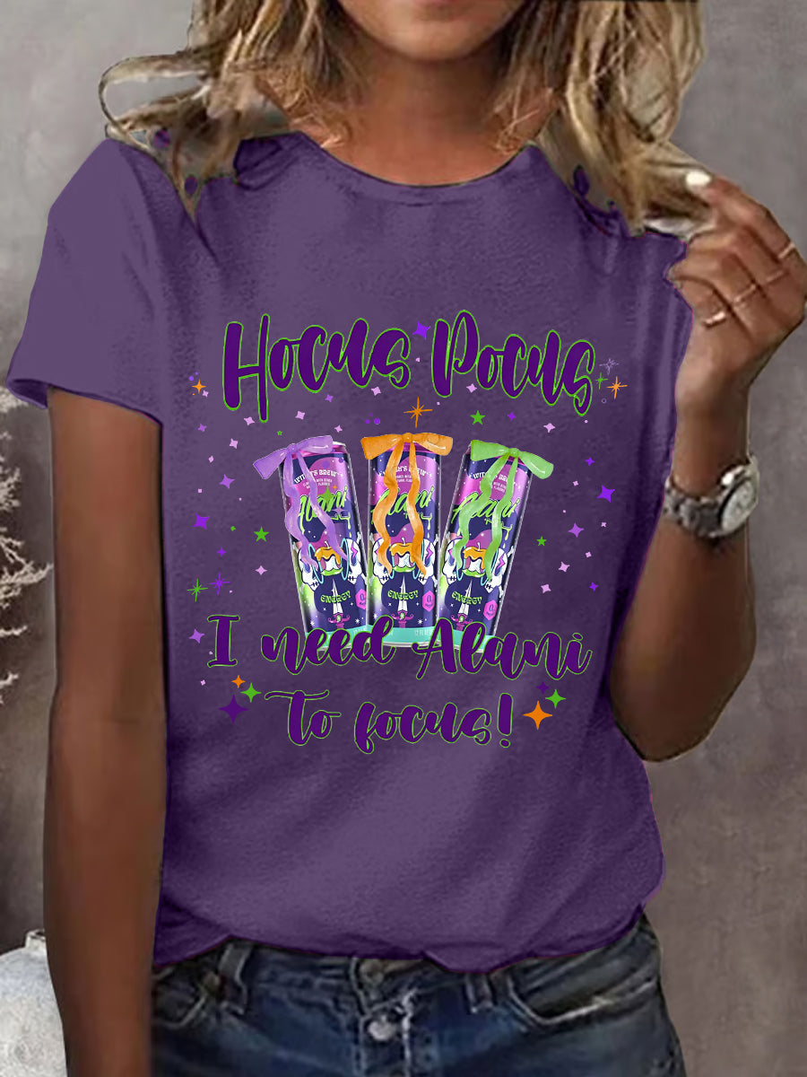Women's Hocus Pocus I Need Alani To Focus Casual Tee