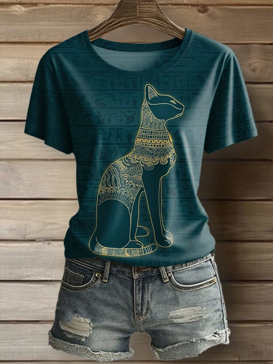 Women's Ancient Egyptian Cat T-Shirt