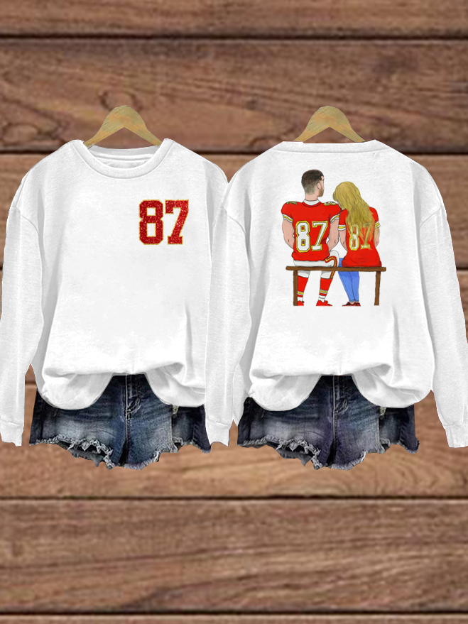 Women's Taylor Swift and Travis Kelce Engagement Regular Sweatshirt
