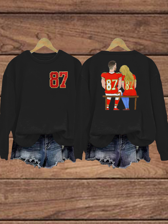 Women's Taylor Swift and Travis Kelce Engagement Regular Sweatshirt
