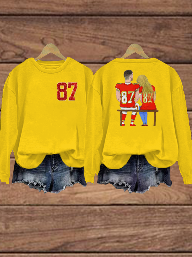 Women's Taylor Swift and Travis Kelce Engagement Regular Sweatshirt