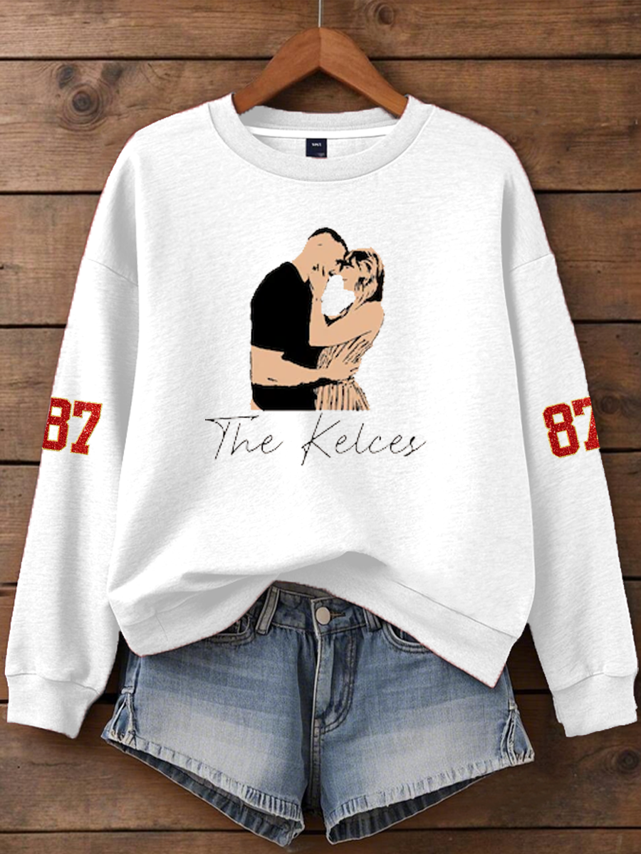Women's Taylor Swift and Travis Kelce Engagement Regular Sweatshirt
