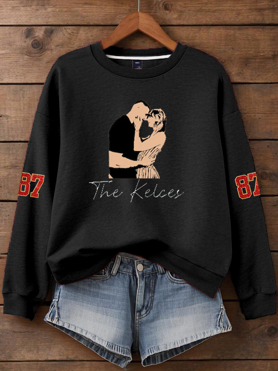 Women's Taylor Swift and Travis Kelce Engagement Regular Sweatshirt