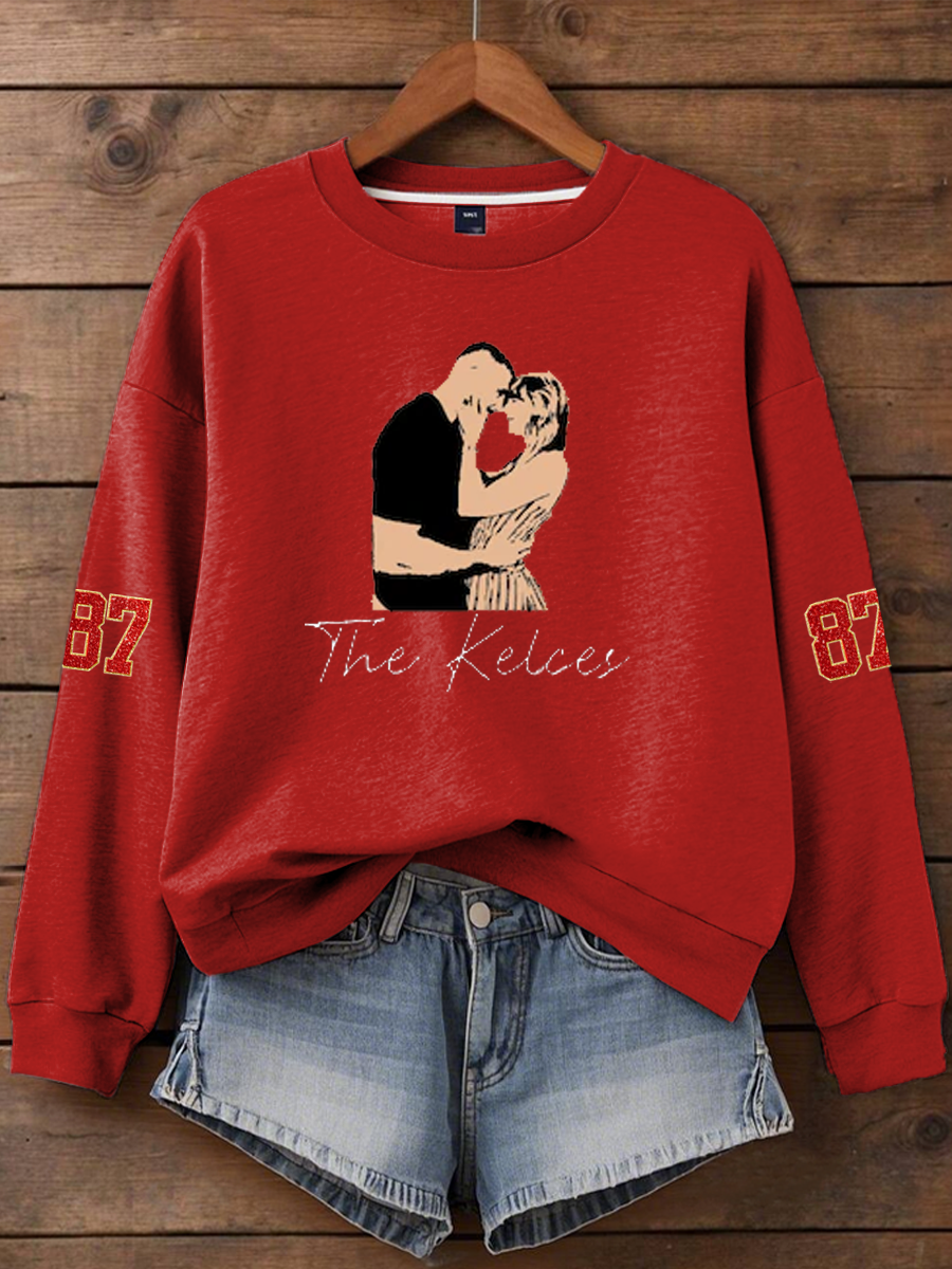 Women's Taylor Swift and Travis Kelce Engagement Regular Sweatshirt