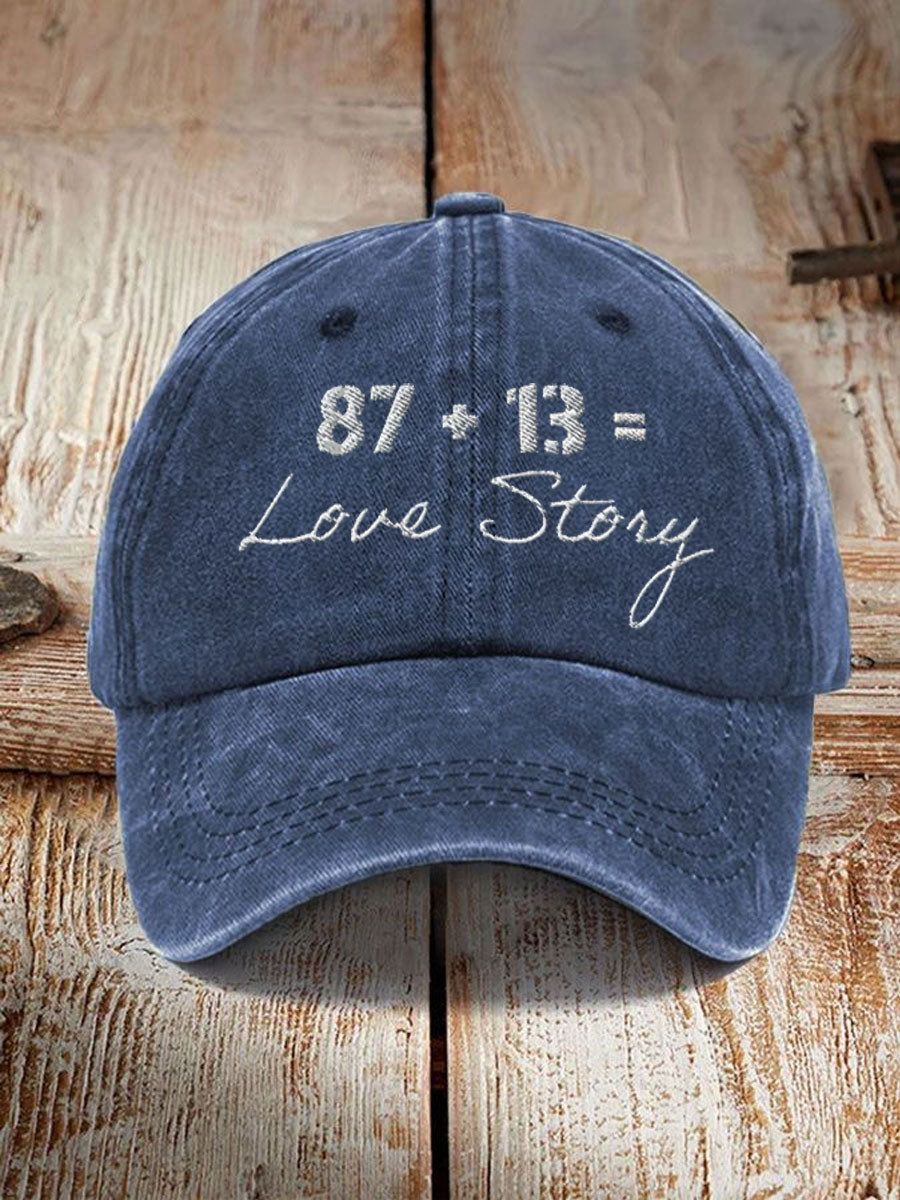 Unisex Taylor Swift and Travis Kelce Engagement Design Print Hat