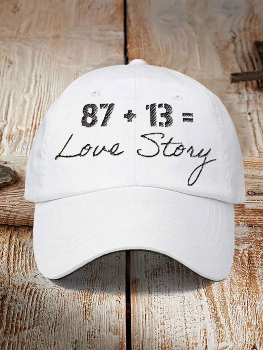Unisex Taylor Swift and Travis Kelce Engagement Design Print Hat