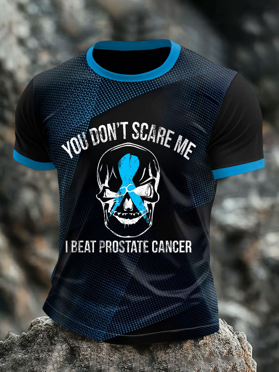 Men's you don't scare me, I beat prostate cancer T-shirts