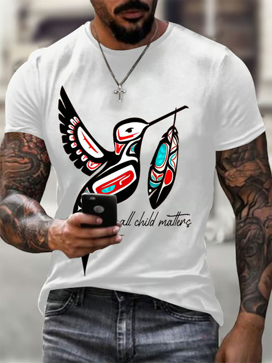 Men's All Child Matters Printed Casual T-Shirt