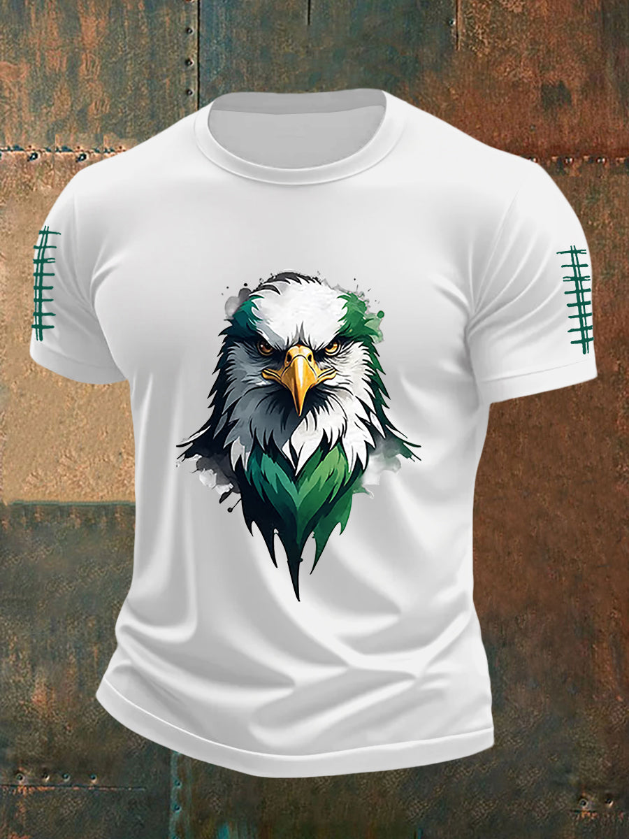 Men's Football Fans Lovers Gameday Casual Short Sleeve T-shirt