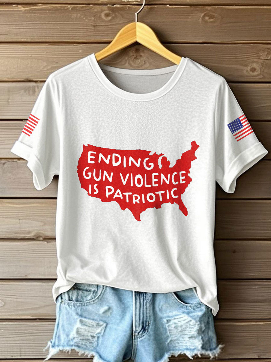 Women's End Gun Violence Printed T-Shirt