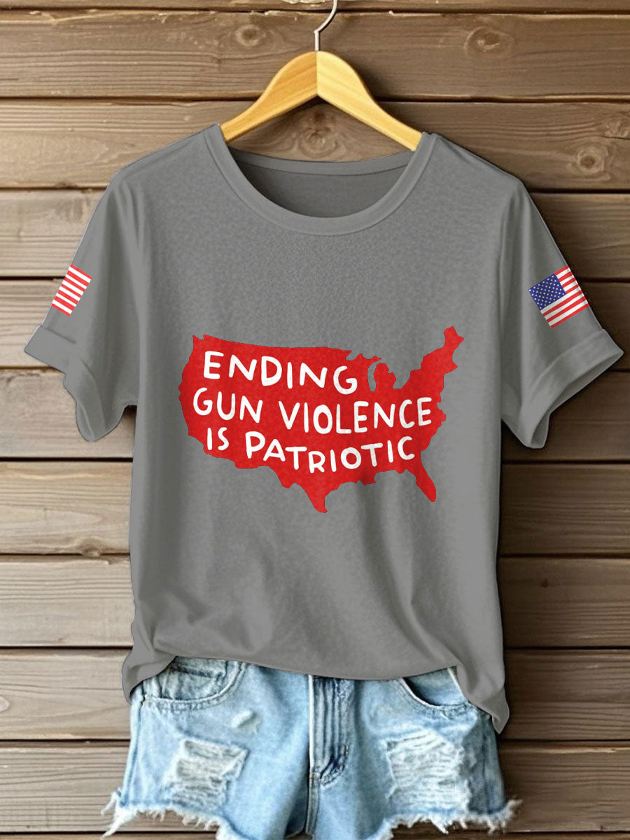 Women's End Gun Violence Printed T-Shirt