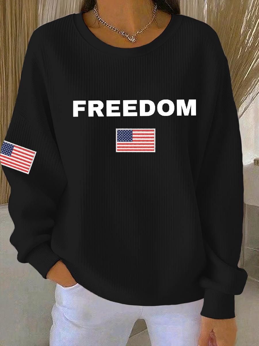 Women's Freedom Is Not Free R.I.P Charlie Kirk Long Sleeve Sweater